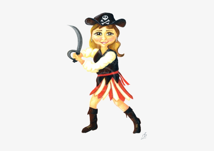Pirate, Kezalina, Cartoon, Illustration, Watercolour - Illustration, transparent png #224228