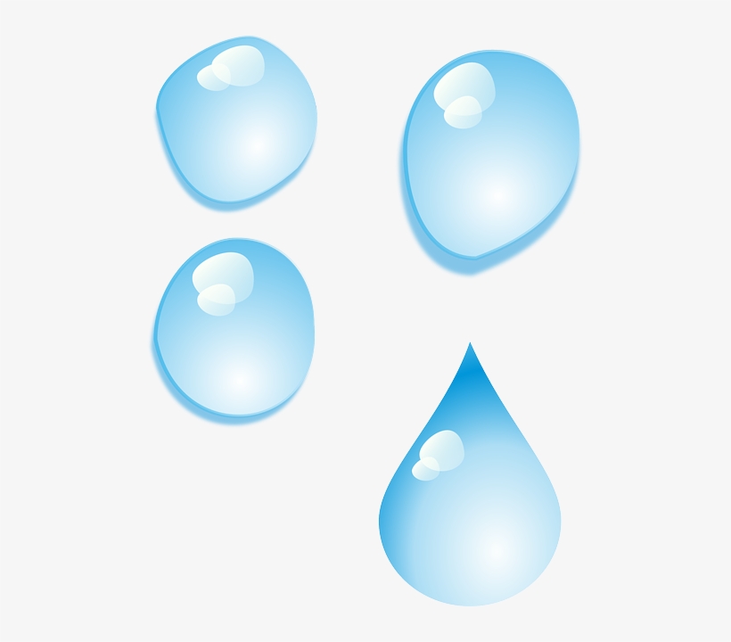 Set, Cartoon, Rain, Drop, Drops, Tear, Teardrop - Water Drops, transparent png #224250