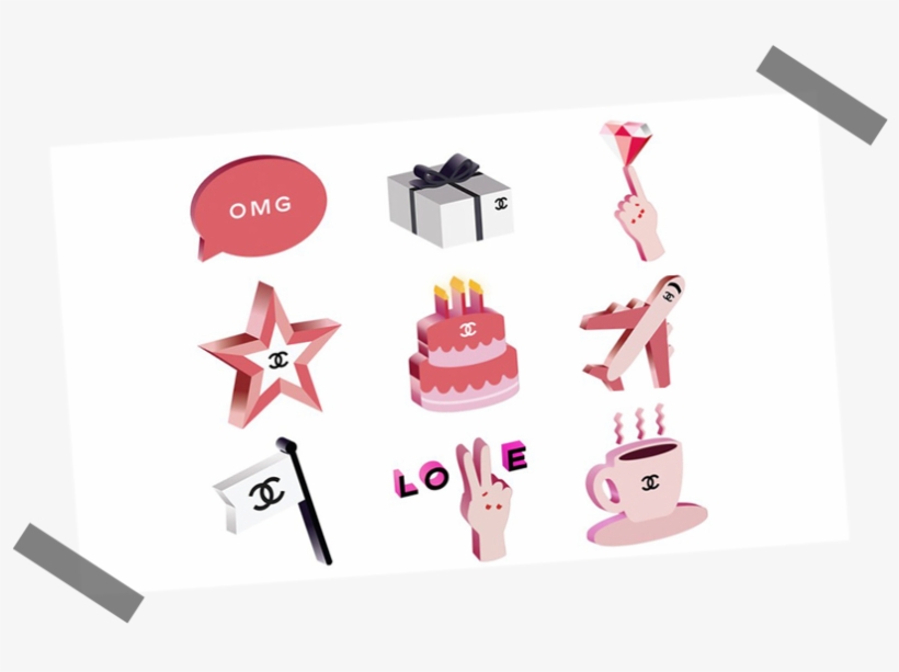 Chanel's Très Chic Emojis - Chanel Emoji, transparent png #224317