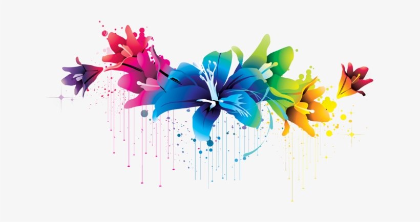 File - Flowers-vectors - Colorful Flower Png, transparent png #224357