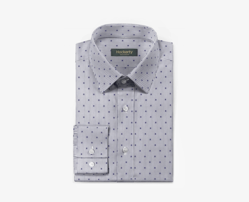 White Striped 100% Cotton Shirt - Custom Wedding Tuxedo - Blue French Cuff Oxford Shirt, transparent png #224360
