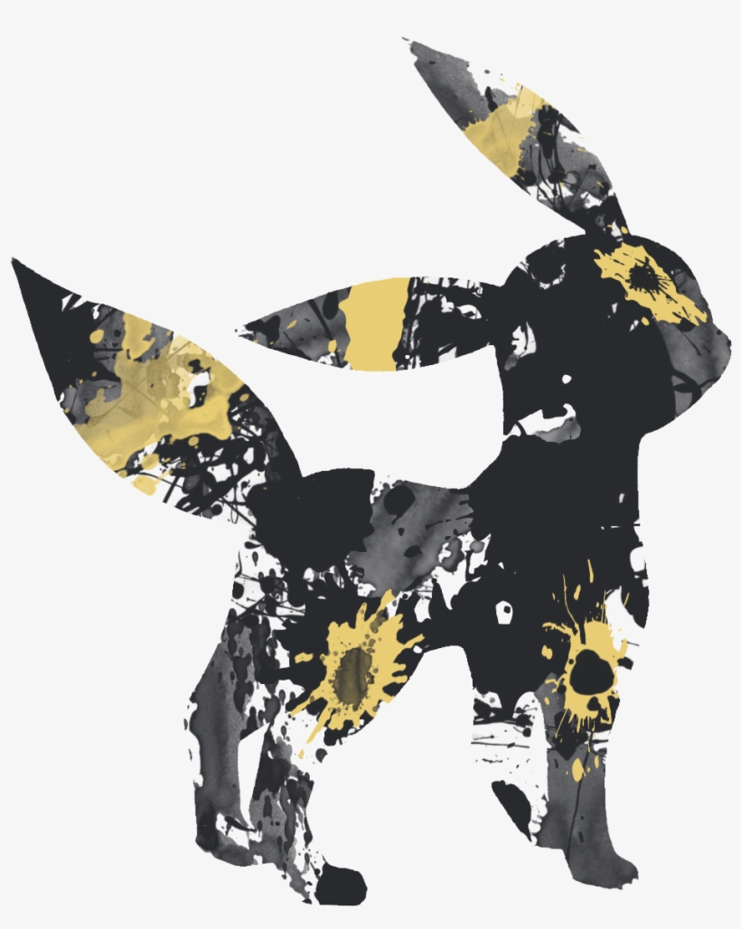 Paint Splat Umbreon - Pokemon Paint Splatter, transparent png #224883