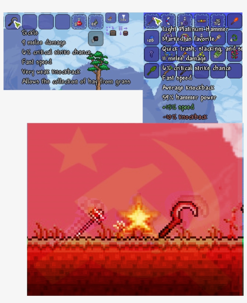 Welcome To Reddit, - Terraria Hammer And Sickle, transparent png #225164