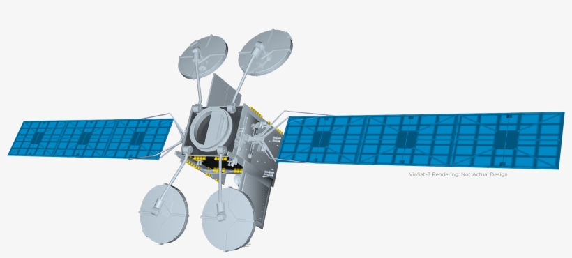 Viasat-3 Satellite Rendering - Viasat Satellite Png, transparent png #225261