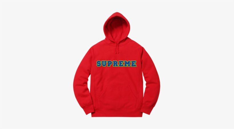 Supreme Cord Collegiate Logo Hooded Sweatshirt Red - Supreme Fw17 Box Logo Red, transparent png #225407