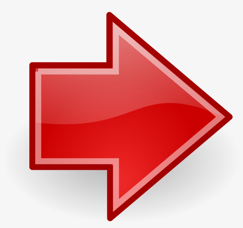 Red Arrow Glassy - Arrow Right Red Png, transparent png #225426