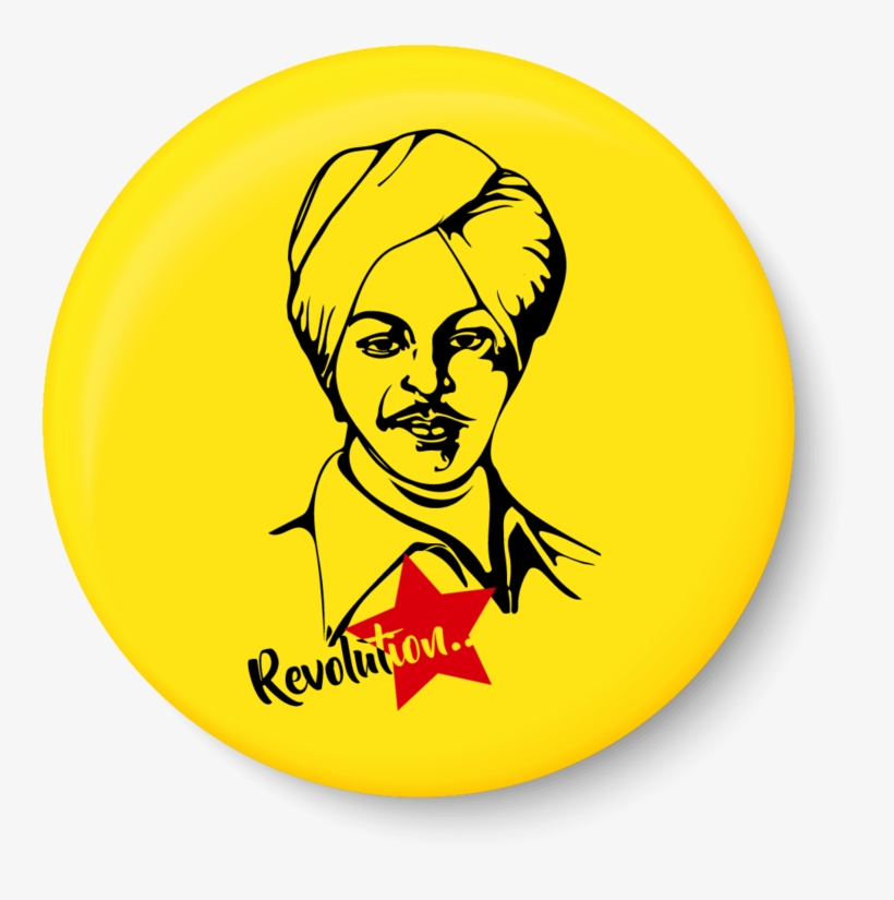 Bhagat Singh Magnet,bhagat Singh Fridge Magnet,revolution - Circle, transparent png #226726