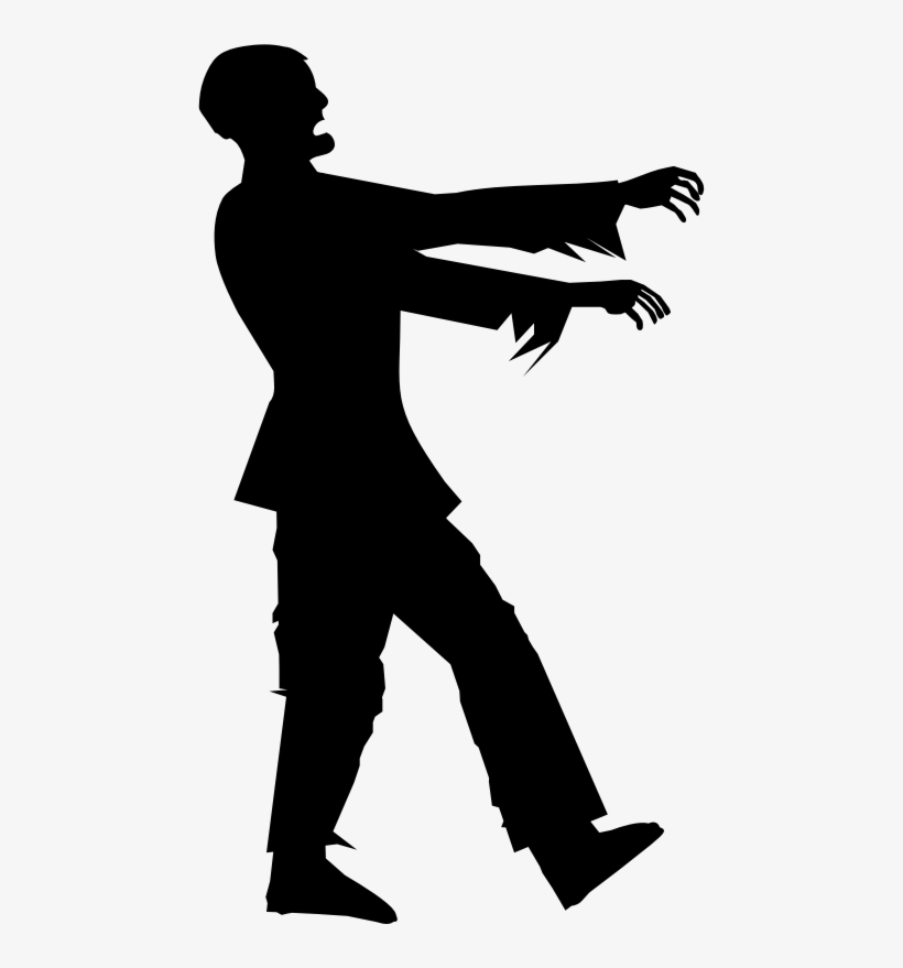 Small - Black And White Zombie, transparent png #227392