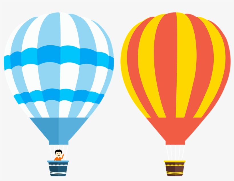 Hot Air Vector,flying,adventure - Blue Hot Air Balloon Vector Png, transparent png #227517