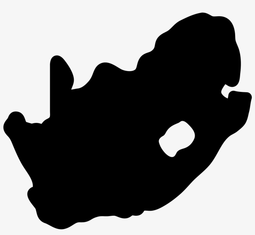 Graphic Black And White South Map Filled Icon - South Africa Map Icon, transparent png #227638