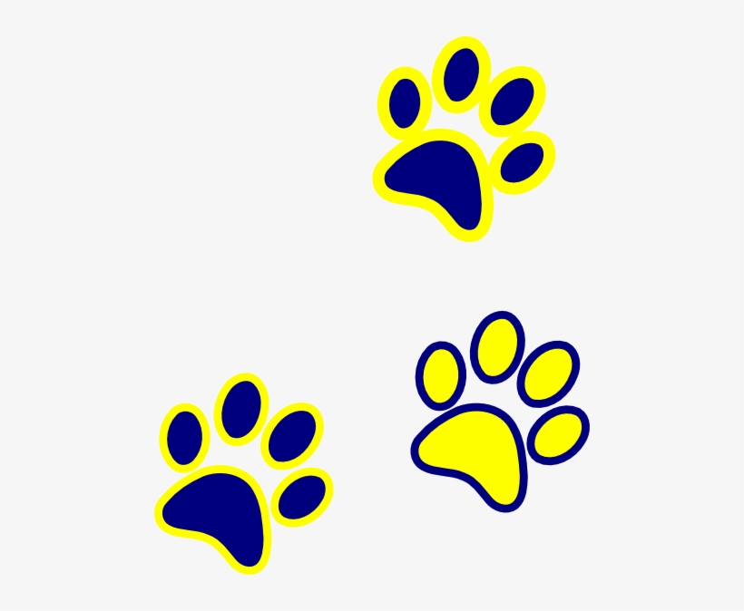 How To Set Use Blue/gold Paw Print Svg Vector, transparent png #227743