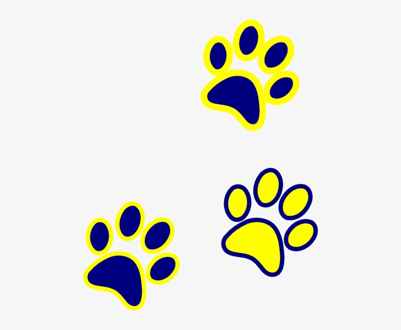 Download How To Set Use Blue Gold Paw Print Svg Vector Free Transparent Png Download Pngkey