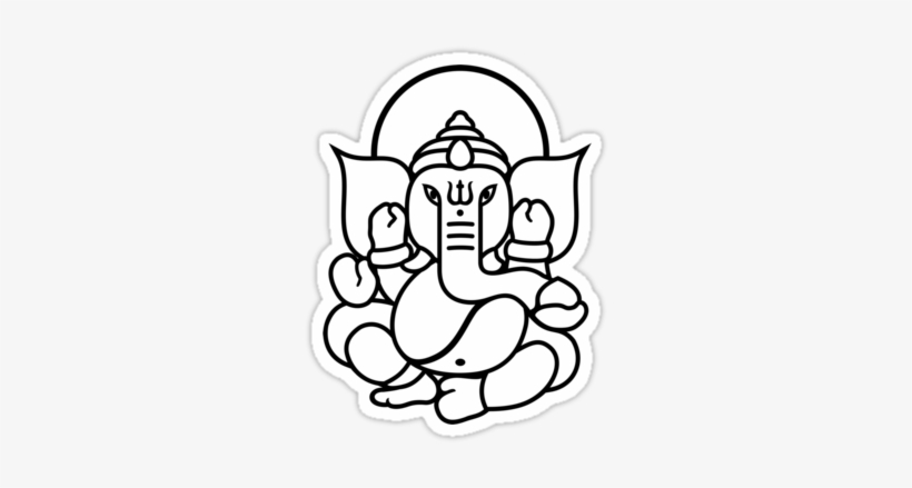 Simple Ganesha Drawing At Getdrawings - Ganesh Outline, transparent png #227971