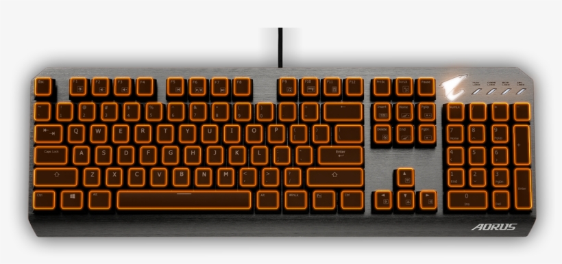 *supports 64 Simultaneous Key Presses Via Usb Connection - Gigabyte Aorus K7 Keyboard, transparent png #228170