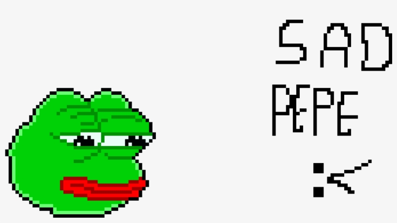 Sad Pepe The Frog - Pepe The Frog Pixel Art, transparent png #228509