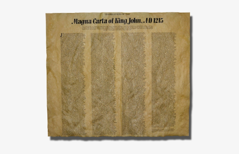 Magna Carta Of King James, Ad 1215 High Quality, Parchment - Poster, transparent png #228632