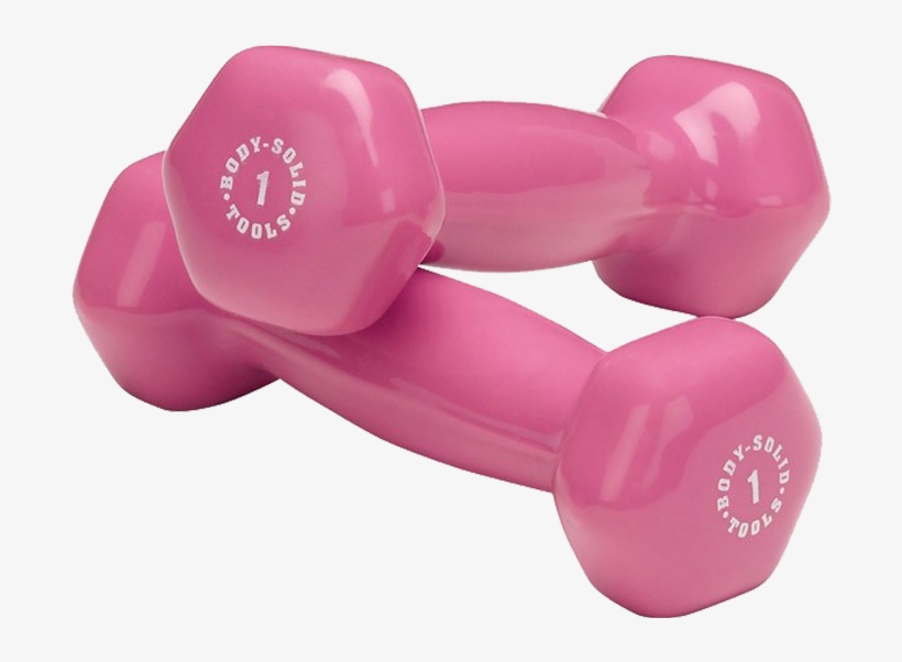 Body Solid Vinyl Dumbbells 1 Lb Pair (pink), transparent png #228911