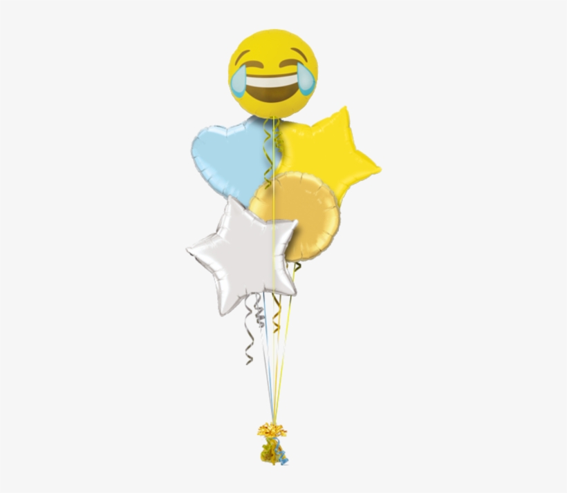 Emoji Crying Laughing Birthday Balloon - Emoji Laughing And Crying Round Foil Helium Balloon, transparent png #229028