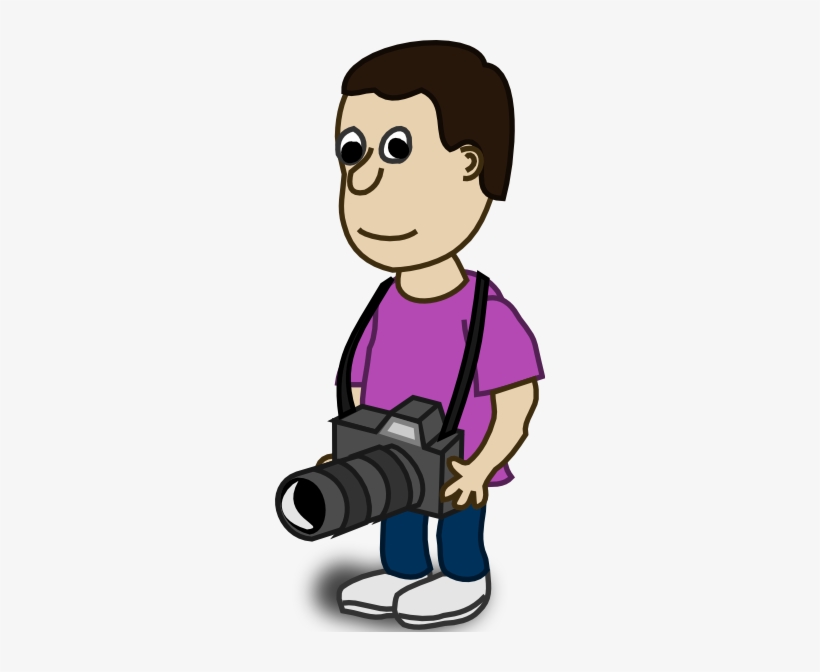 Free Library Man Clip Art At Clker Com Vector - Clipart Man With Camera, transparent png #229281