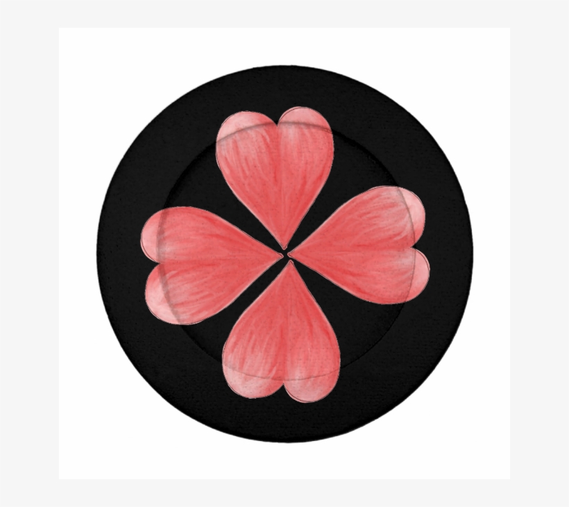 Red Watercolour Heart Flower On Black Background Pack - Hibiscus, transparent png #229572