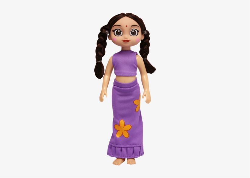 Girls Chutki Doll With Printed Outfit - Chota Bheem Chutki Dress, transparent png #229728