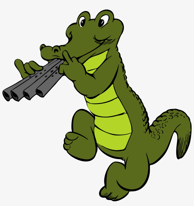 Jpg Black And White Musical Crocodile Colour Big Image - Crocodile Picture To Colour, transparent png #229754