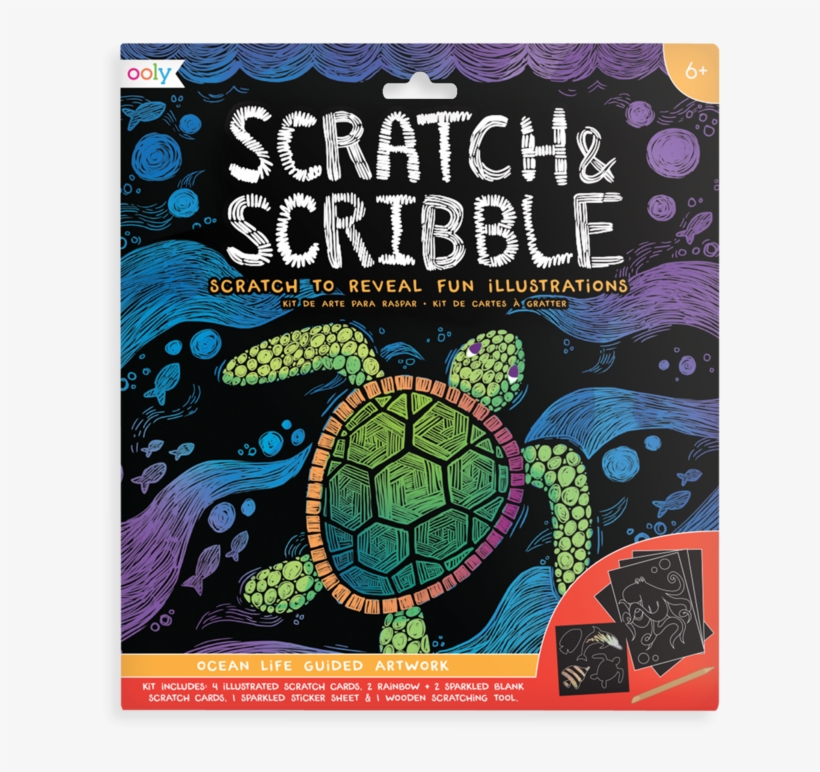 Ocean Life Scratch And Scribble Scratch Art Kit - Space Dogs 2, transparent png #229867