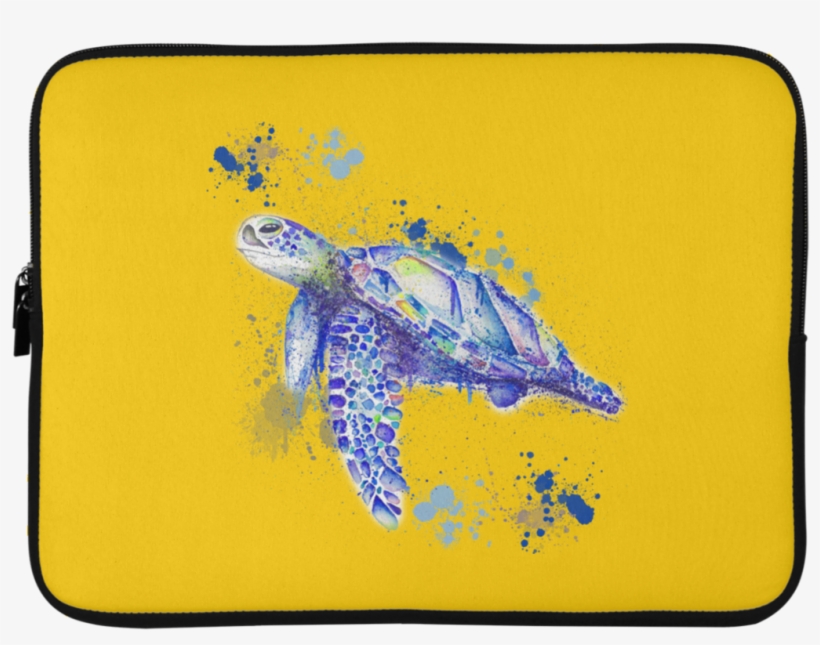 Watercolor Sea Turtle Laptop Sleeves - Watercolor Painting, transparent png #2200277