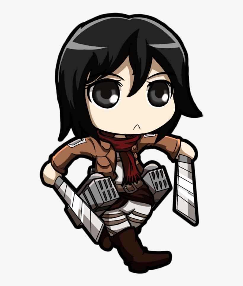 Graphic Royalty Free Library Style By Lui On Deviantart - Shingeki No Kyojin Mikasa Chibi, transparent png #2200729