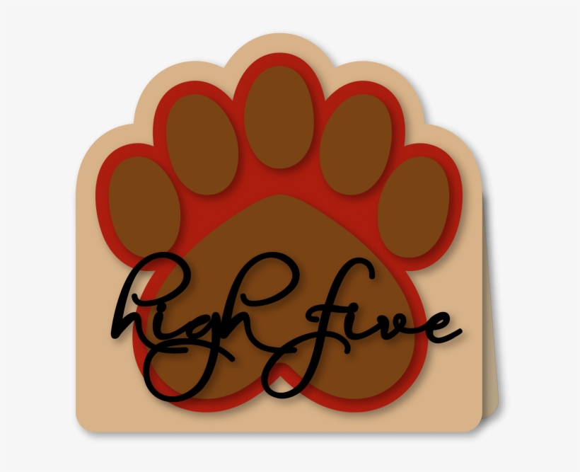 Bear Paw High Five Card - Circle, transparent png #2200730