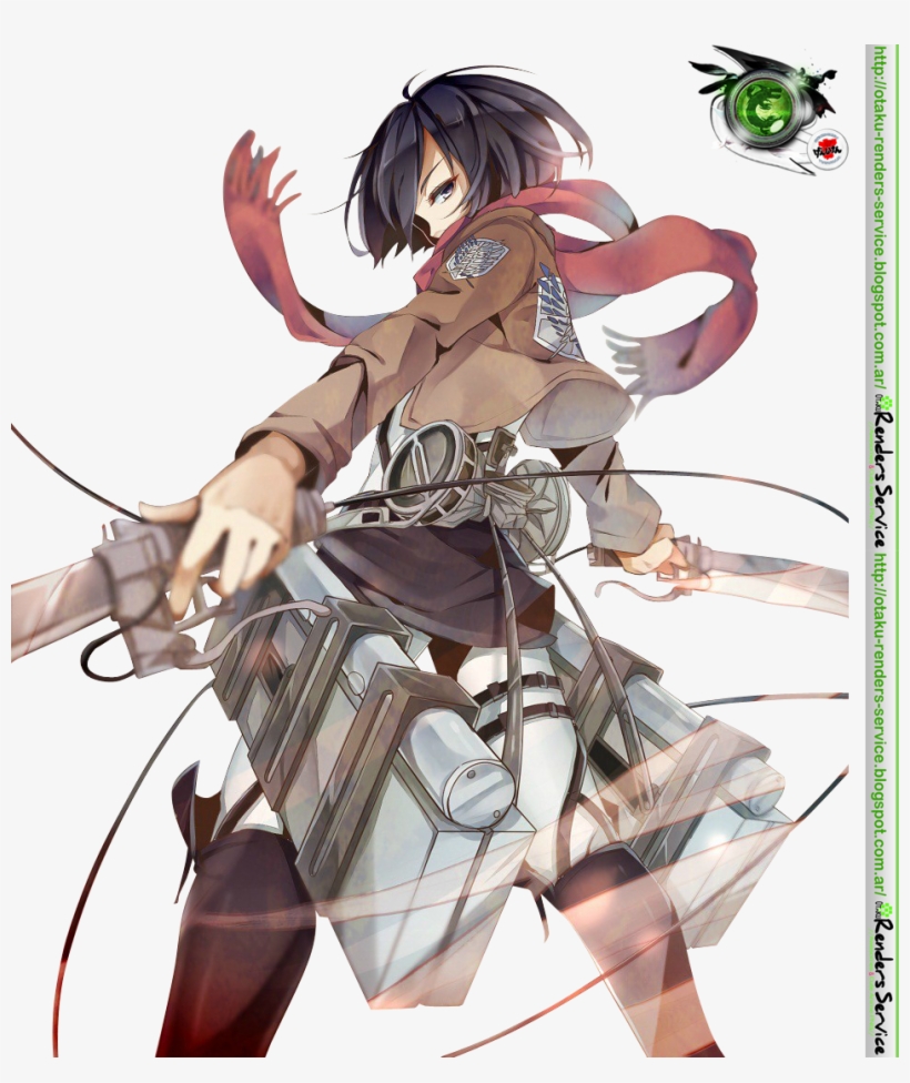 Mikasa - Attack On Titans Anime, transparent png #2201012