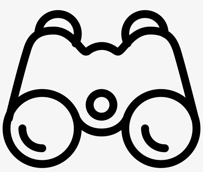 Icon Free Download Png Free Stock - Binoculars Icon White, transparent png #2201387