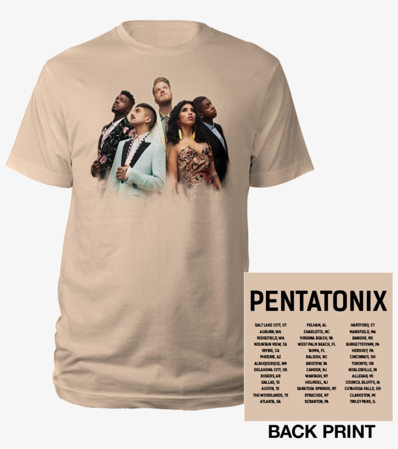 Looking Up Band Photo Tour 2018 Tee - Pentatonix Tour 2018 Shirts, transparent png #2201527