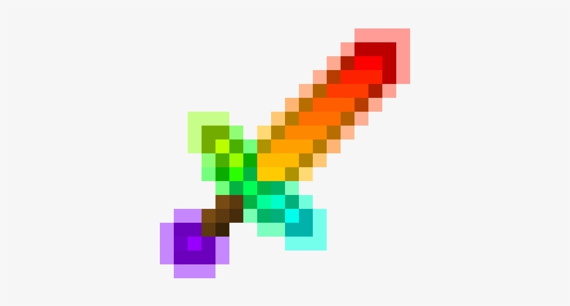 Rainbow Glowing Sword - Black Gold Saw Minecraft Skin, transparent png #2202059