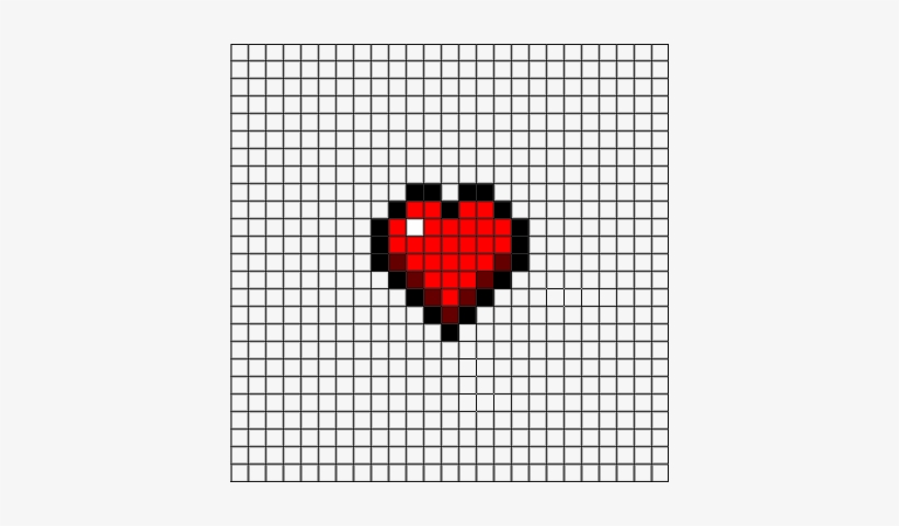 Pixel Clipart Mc Sword - Simple Pixel Art Heart, transparent png #2202419