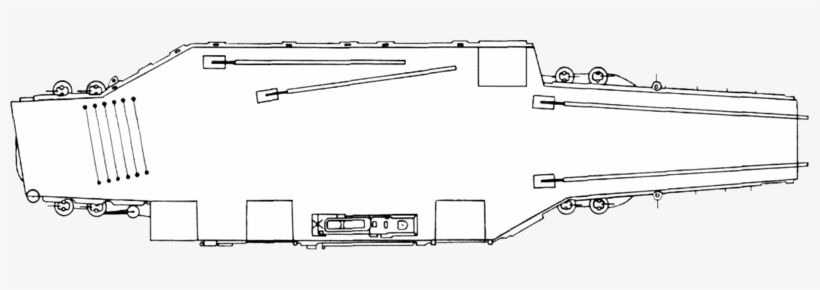 Forrestal-class Aircraft Carrier Deck Plan 1962 - 空母 フォレスタ ル 級, transparent png #2203263