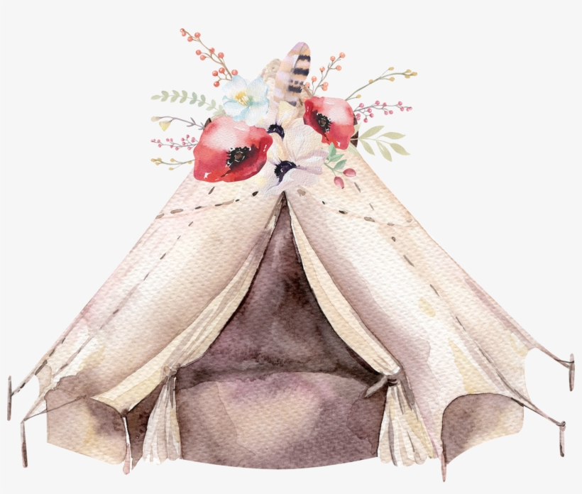 Jodee's Teepee Weekender Event Schedule - Watercolor Teepee, transparent png #2203763