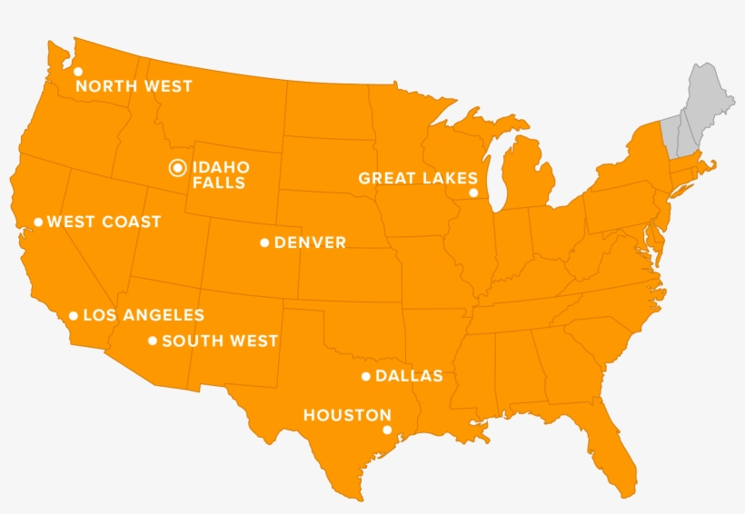 Map Showing Vivint Smart Home Retailer Zones - Coloma Ca On Map, transparent png #2204202