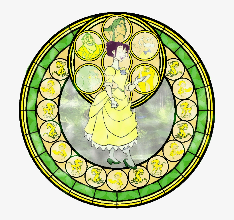Kingdom Hearts Heart Png - Kingdom Hearts Princess Stained Glass, transparent png #2204233