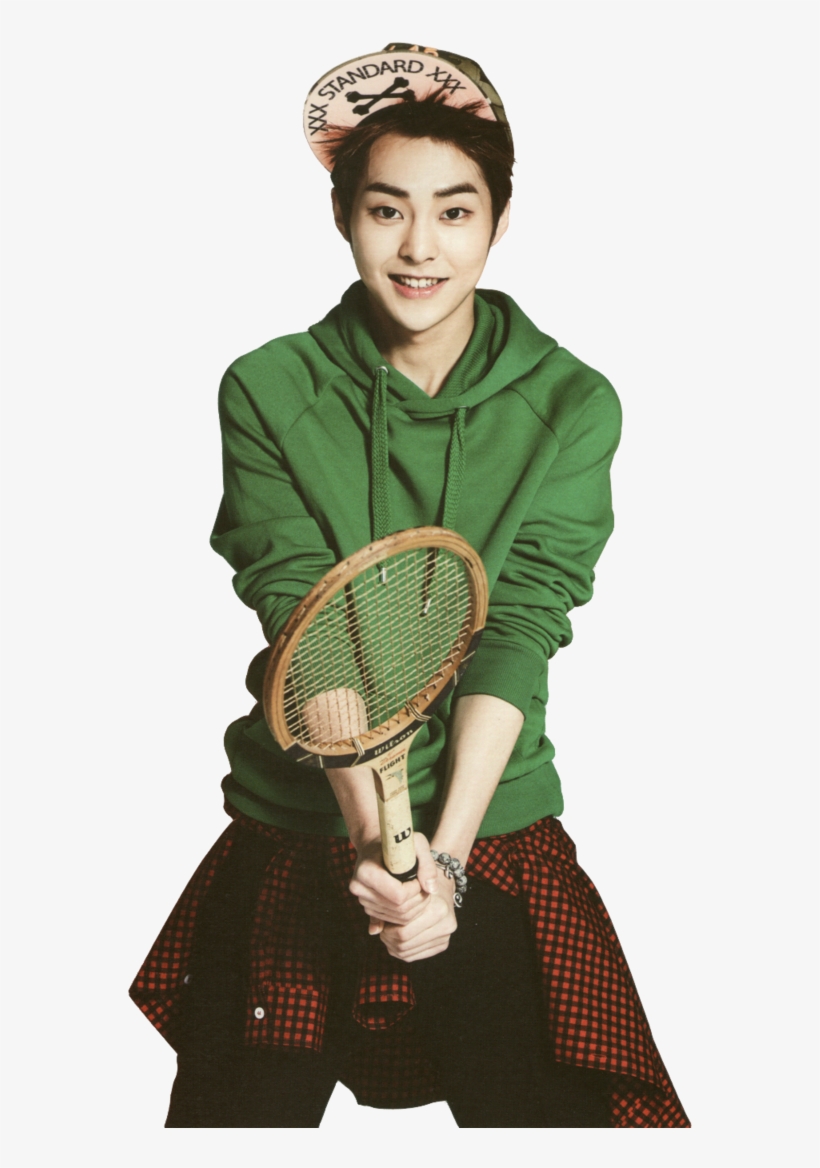 Xiumin Png - Kpop Idols Playing Badminton, transparent png #2204838