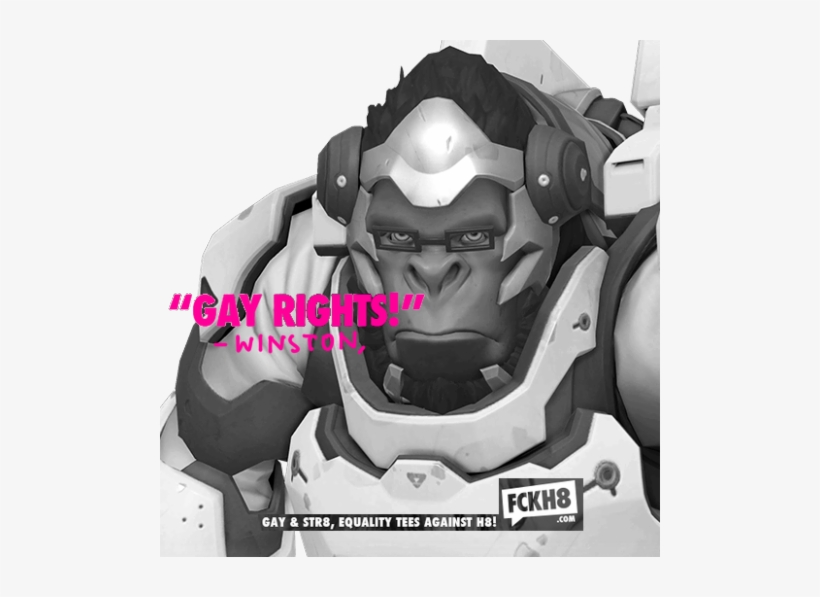 #overwatch #tracer #winston #um - Fckh8: Drop F-bombs For Feminism, transparent png #2205105