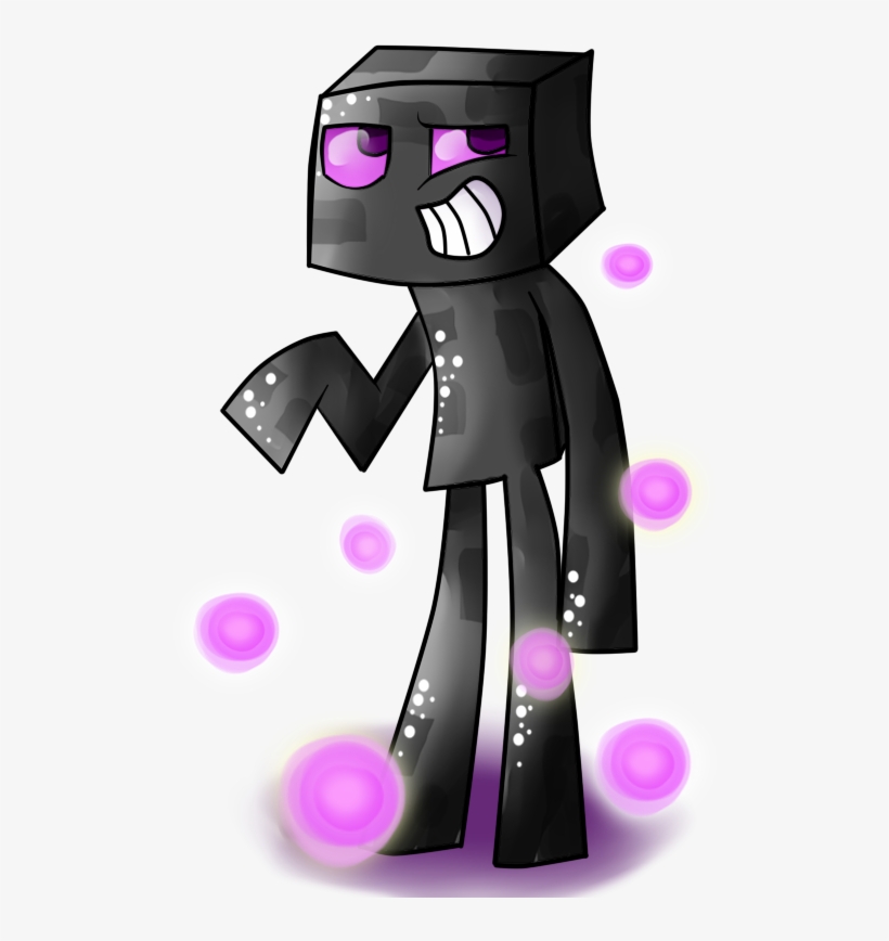 Enderman Drawing Minecraft Character Vector Black And - Enderman Dibujo, transparent png #2205302