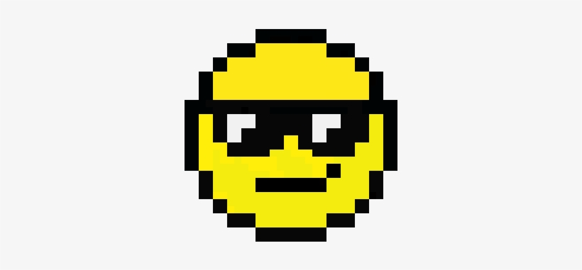 Cool Face Emoji - Pixel Art Emoji, transparent png #2205696