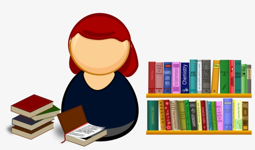 Clipart Books Shelf - Librarian Clipart, transparent png #2205773