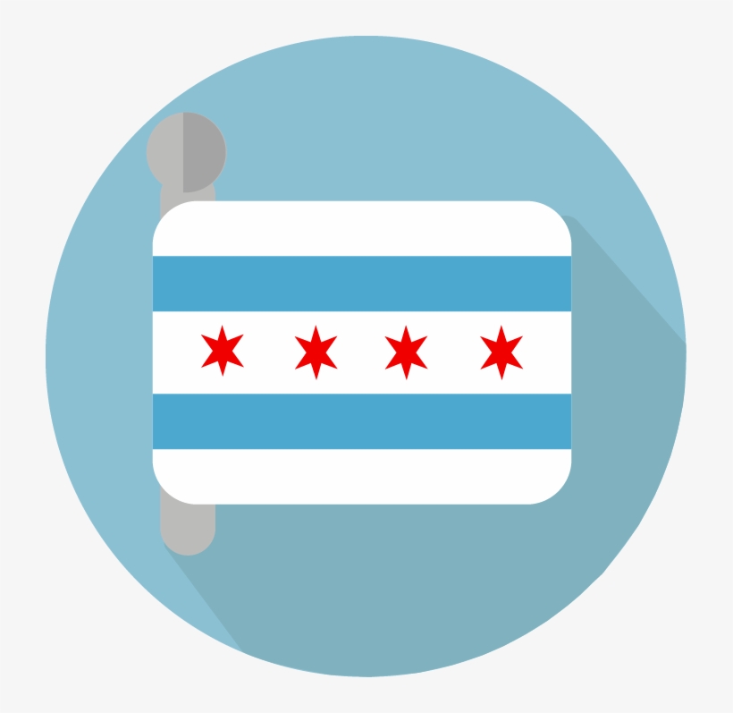 Official Chicago Flag Png - Chicago Flag Icon Png, transparent png #2205941