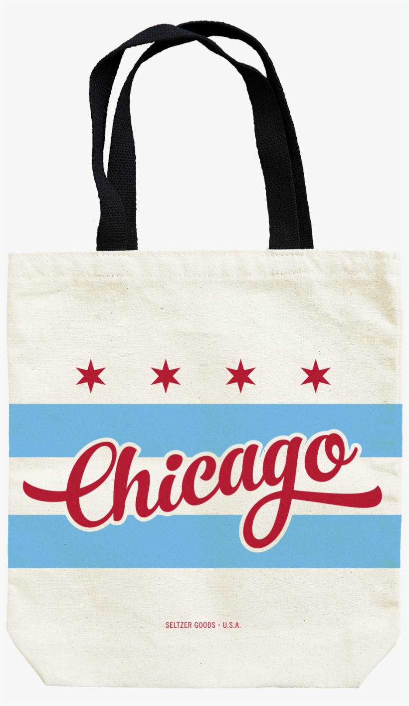 Chicago Flag Tote - Press On French Press Tote Bag, transparent png #2206161