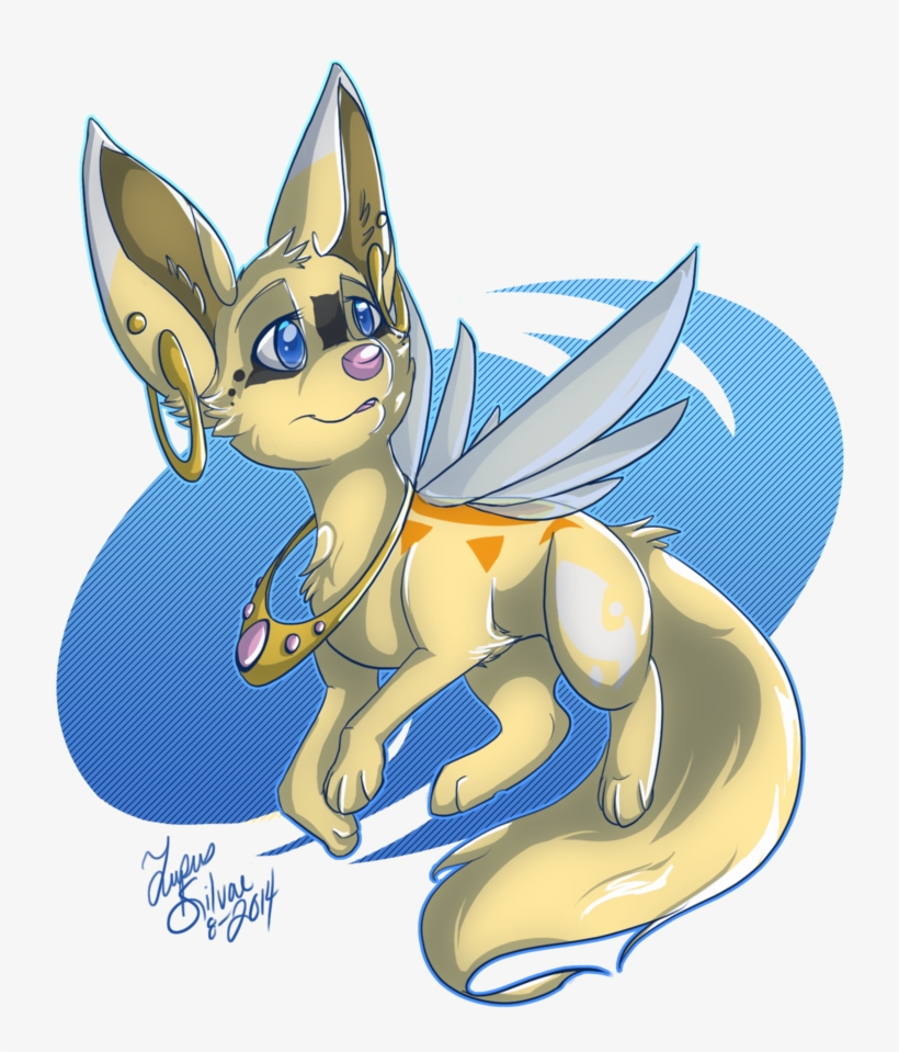 Flying Fairy Fox By Lupussilvae - Flutterbye Flying Flower Fairy Doll, transparent png #2206731
