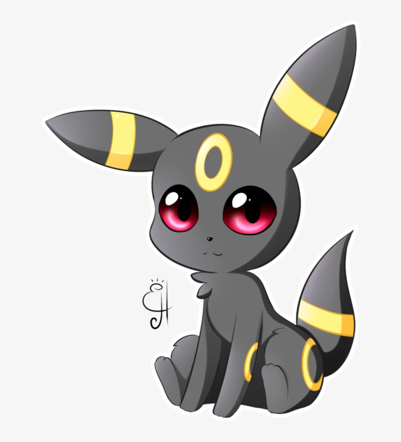 Umbreon Drawing Cute - Chibi Umbreon, transparent png #2206950