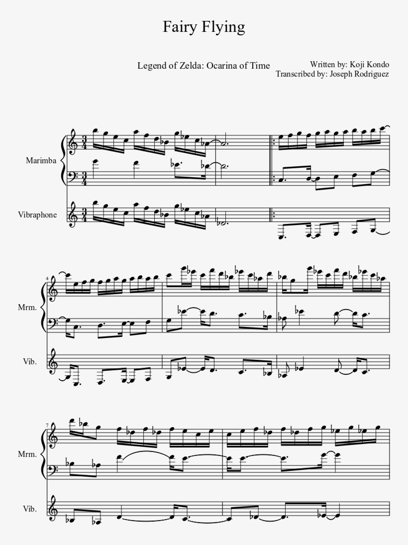 Fairy Flying Sheet Music Composed By Written By - Harald Rohlig Organ Sheet Music, transparent png #2207430