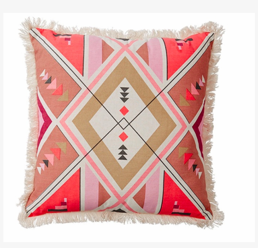 Maya Tribal Pink Pattern Cushion - Cushion, transparent png #2207499